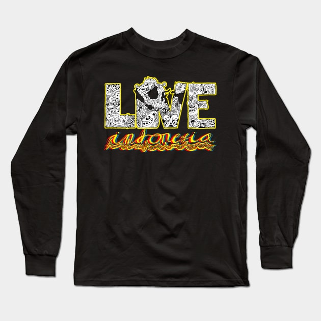 LOVE INDONESIA Long Sleeve T-Shirt by onora